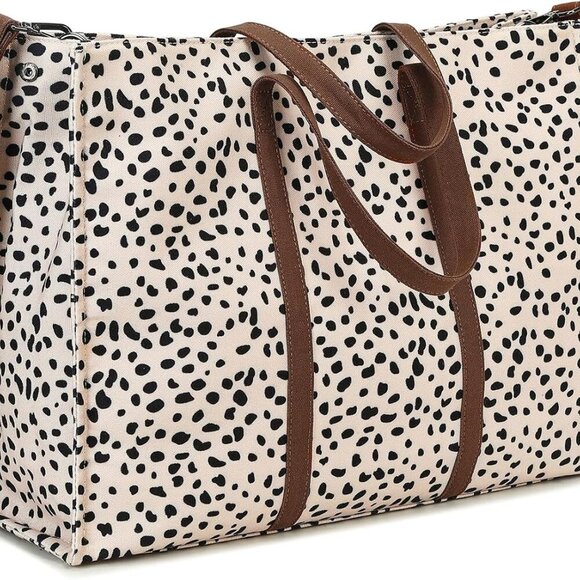 Laptop Tote Bag for Women Work 15.6 inch Canvas Shoulder Bags Computer Messenger - Picture 1 of 9